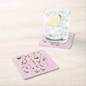 Golfvrouw thema vrijgezellenfeest kartonnen onderzetters (Insitu)