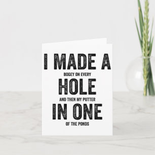 Golfvrouwen golfspeler Mannen Ik maakte een hole i Kaart