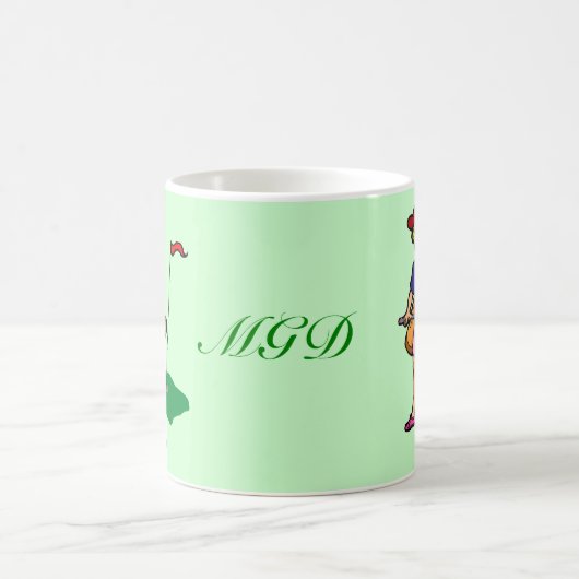 Golfvrouwgolfer met monogram mok (Center)