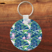 Golfwagentje met Preppy-golfprint Sleutelhanger (Achterkant)