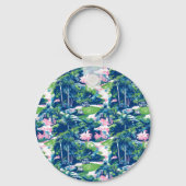 Golfwagentje met Preppy-golfprint Sleutelhanger (Achterkant)