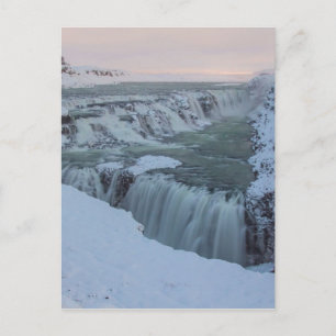 Golfwaterval in IJsland Briefkaart
