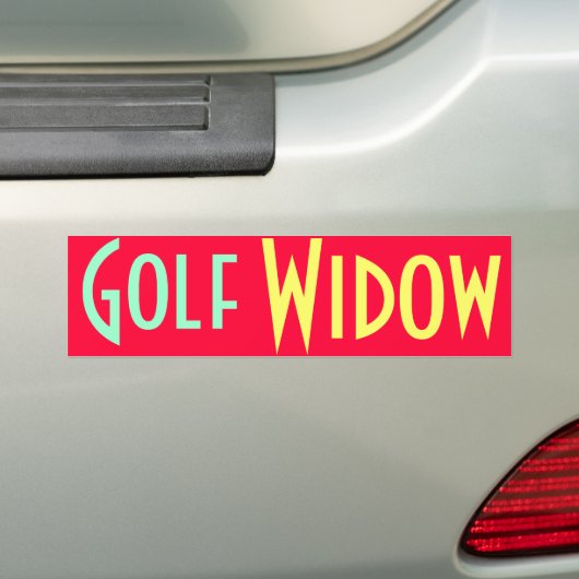 golfweduwen-bumper sticker (Op auto)