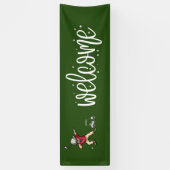 Golfwelkom met golfbal en t-shirt banner (Verticaal)