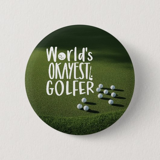 Golfwereld keurt grappige uitspraak golfer goed ronde button 5,7 cm (Voorkant)
