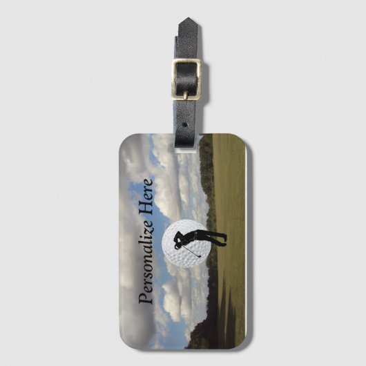 Golfwereld voor Golfers Bagagelabel (Voorkant (verticaal))