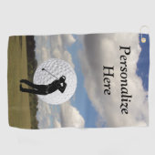 Golfwereld voor Golfers Golfhanddoek (Horizontaal)