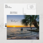 Golfwind Florida Zonsondergang Bedankkaart Briefkaart (Voorkant / Achterkant)