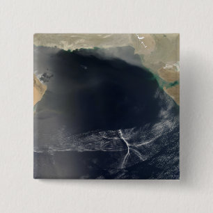 Golfwolken over het Arabisch Zee Vierkante Button 5,1 Cm