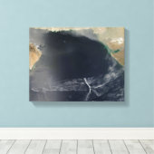 Golfwolken over het Arabische Zee Canvas Afdruk (Insitu (Houten vloer))