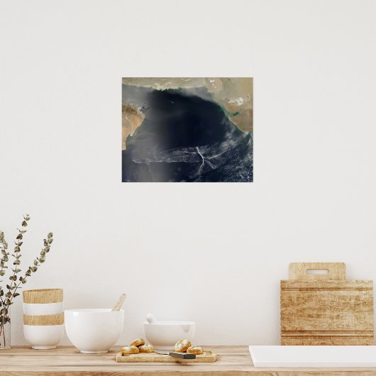 Golfwolken over het Arabische Zee Poster (Keuken)