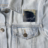 Golfwolken over het Arabische Zee Vierkante Button 5,1 Cm (In situ)