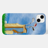 Golfzak en bal in gras Case-Mate iPhone case (Achterkant (horizontaal))