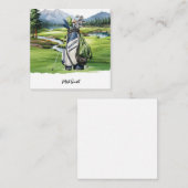 Golfzak met Naam voor golfer Notitiekaartje (Voorkant / Achterkant)