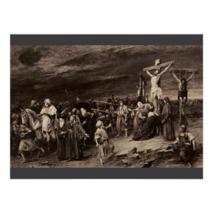 Golgotha site en Jezus door Munkacsy Perfect Poster