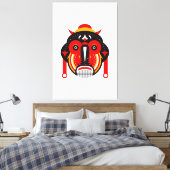 Goli Tribal Mask Canvas Afdruk (Insitu (Slaapkamer))