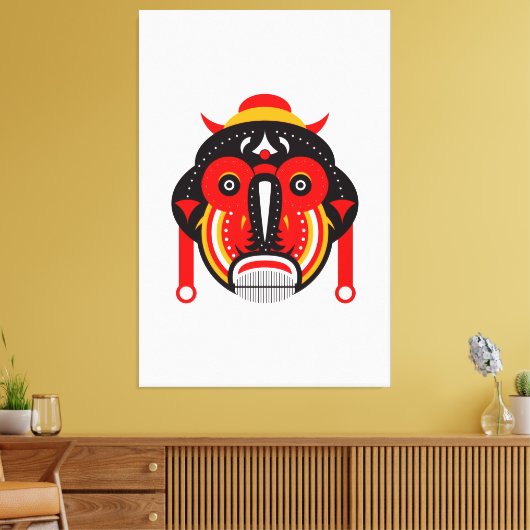 Goli Tribal Mask Canvas Afdruk (Insitu (Woonkamer))