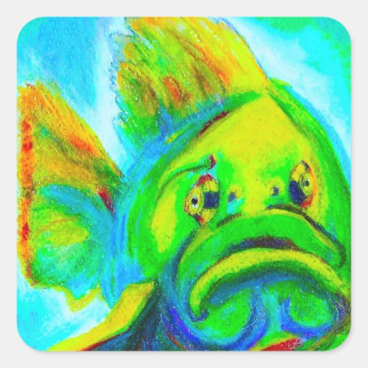 Goliath Grouper-Sticker Vierkante Sticker (Voorkant)