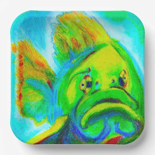 Goliath Grouper Vierkante Papier Borden Papieren Bordje (Voorkant)