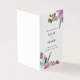 Golightly Floral Mini huwelijksprogramma Kaart