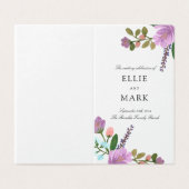 Golightly Floral Mini huwelijksprogramma Kaart (Buitenkant ongevouwen)