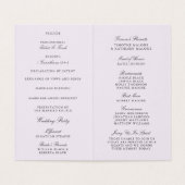 Golightly Floral Mini huwelijksprogramma Kaart (Binnenkant ongevouwen)