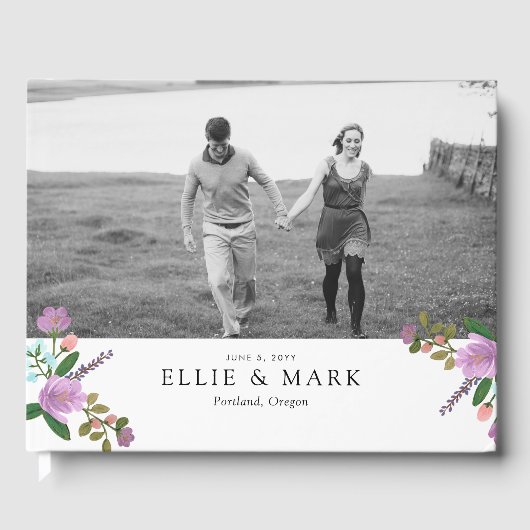 Golightly Floral Wedding Gastenboek (Voorkant)