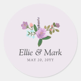 Golightly Floral Wedding Ronde Sticker