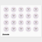 Golightly Floral Wedding Ronde Sticker (Vel)