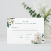 Golightly Floral Wedding RSVP (Staand voorkant)