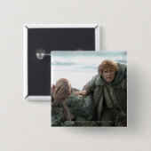 GOLLUM™ en Samwise Vierkante Button 5,1 Cm (Voorkant /achterkant)