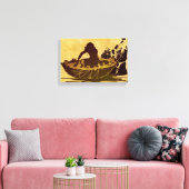 GOLLUM™ in a Raft Canvas Afdruk (Insitu (Woonkamer))