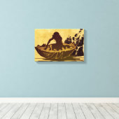 GOLLUM™ in a Raft Canvas Afdruk (Insitu (Houten vloer))