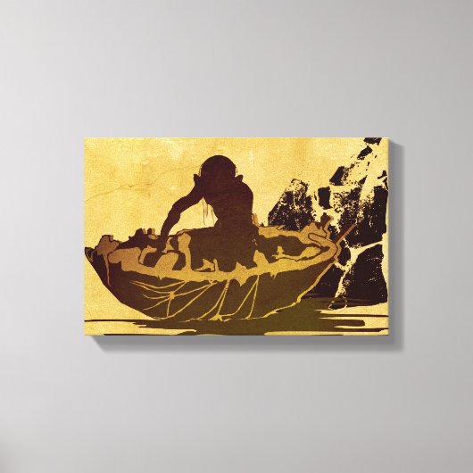 GOLLUM™ in a Raft Canvas Afdruk (Voorkant)