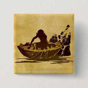 GOLLUM™ in a Raft Vierkante Button 5,1 Cm