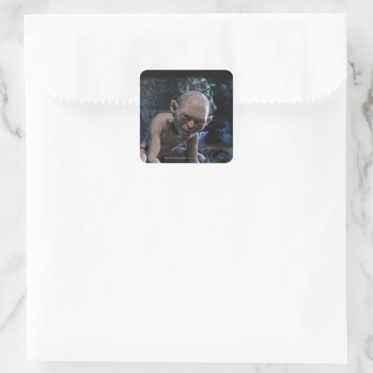 GOLLUM™ met glimlach Vierkante Sticker (Tas)