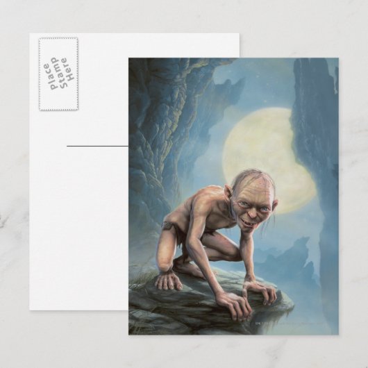 GOLLUM™ met maan Briefkaart (Voorkant / Achterkant)