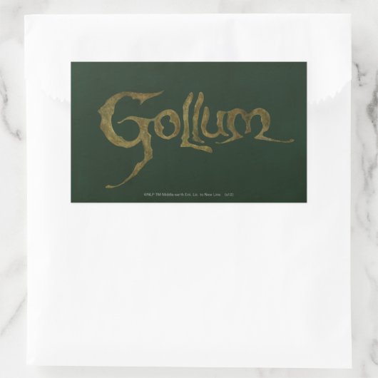 GOLLUM™-naam - gestructureerd Rechthoekige Sticker (Tas)