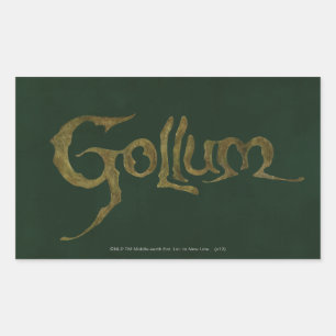GOLLUM™-naam - gestructureerd Rechthoekige Sticker