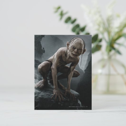 GOLLUM™ op een steen Briefkaart (Staand voorkant)