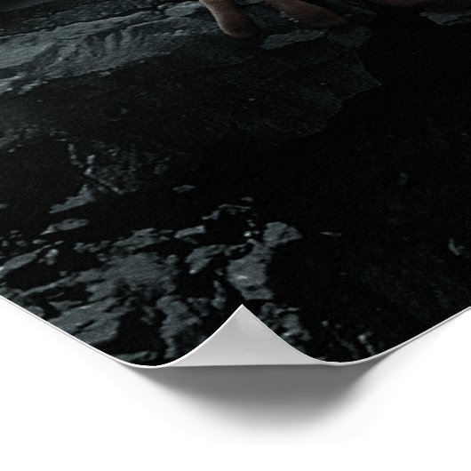 GOLLUM™ op een steen Poster (Hoek)