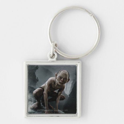 GOLLUM™ op een steen Sleutelhanger (Voorkant)