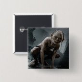 GOLLUM™ op een steen Vierkante Button 5,1 Cm (Voorkant /achterkant)
