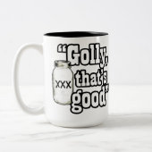 Golly dat is goed tweekleurige koffiemok (Links)