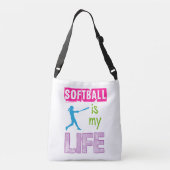 Golly Girls - Softball is mijn leven Crossbody Tas (Achterkant)