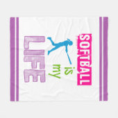 Golly Girls - Softball is mijn leven Fleece Deken (Voorkant (Horizontaal))