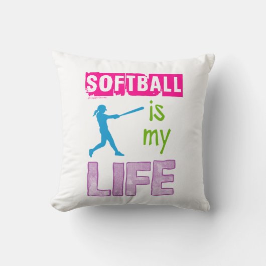 Golly Girls - Softball is mijn leven Kussen (Voorkant)