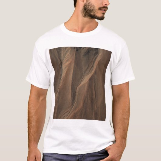 Golven aan de rand van de Hale-krater, Mars T-shirt (Voorkant)