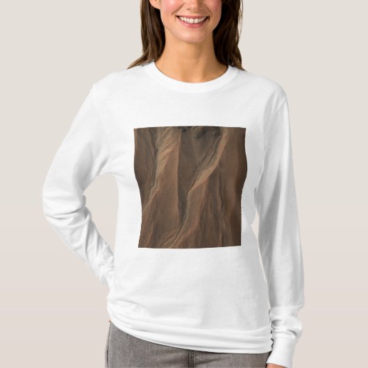 Golven aan de rand van de Hale-krater, Mars T-shirt (Voorkant)