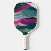  golven Abstract berglandschap Pickleball Paddle (Achterkant)